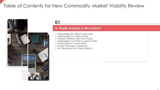 Table Of Contents For New Commodity Market Viability Review Slide Ideas PDF Table Of Contents For New Commodity Market Viability Review Slide Ideas PDF