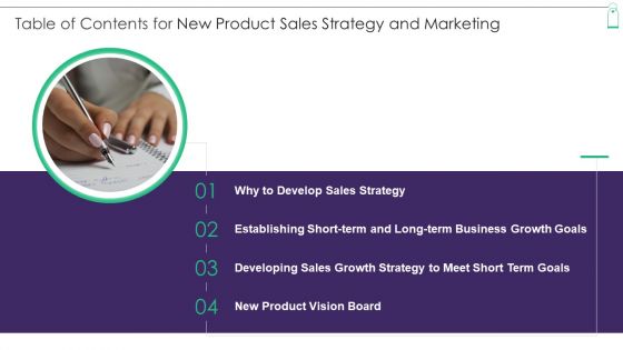 Table Of Contents For New Product Sales Strategy And Marketing Inspiration PDF Table Of Contents For New Product Sales Strategy And Marketing Inspiration PDF