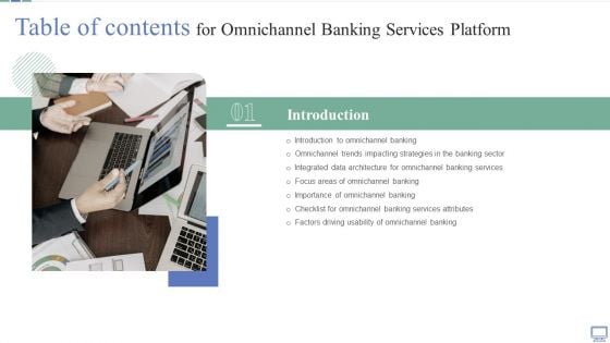 Table Of Contents For Omnichannel Banking Services Platform Trends Guidelines PDF Table Of Contents For Omnichannel Banking Services Platform Trends Guidelines PDF
