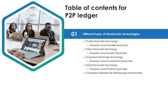 Table Of Contents For P2P Ledger Slide Formats PDF