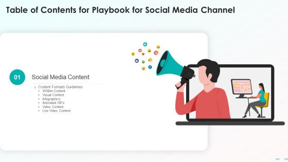 Table Of Contents For Playbook For Social Media Channel Infographics Topics PDF Table Of Contents For Playbook For Social Media Channel Infographics Topics PDF