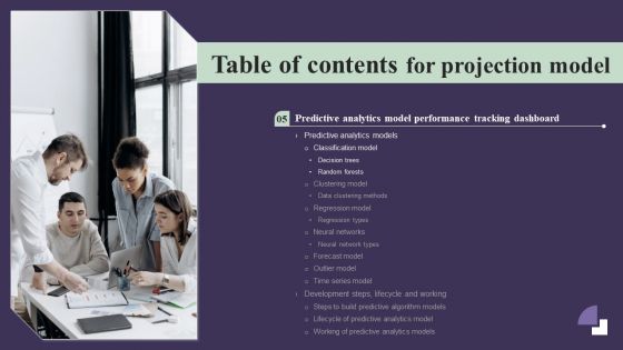 Table Of Contents For Projection Model Topics PDF