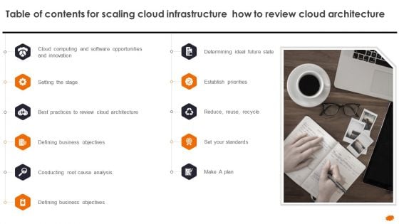 Table Of Contents For Scaling Cloud Infrastructure How To Review Cloud Architecture Designs PDF