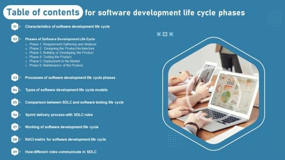 Table Of Contents For Software Development Life Cycle Phases Ideas PDF