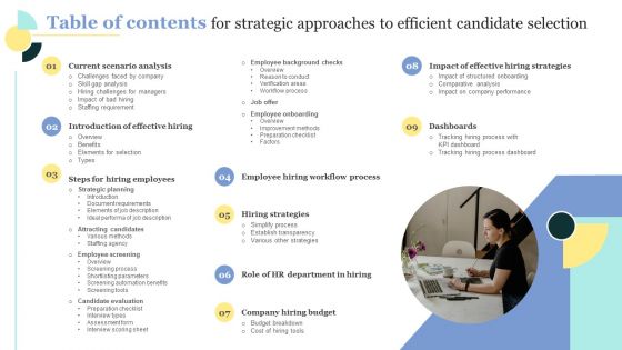 Table Of Contents For Strategic Approaches To Efficient Candidate Selection Elements PDF