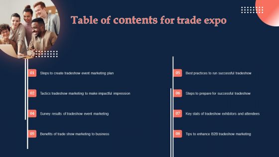 Table Of Contents For Trade Expo Diagrams PDF