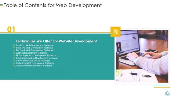 Table Of Contents For Web Development Clipart PDF