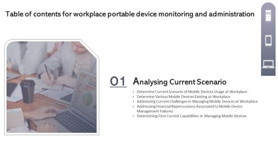 Table Of Contents For Workplace Portable Device Monitoring And Administration Determine Structure PDF