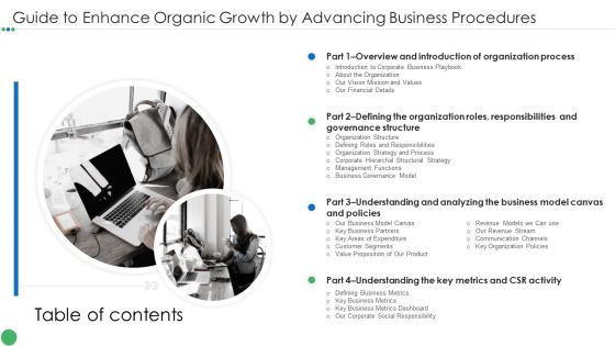 Table Of Contents Guide To Enhance Organic Growth By Advancing Business Procedures Elements PDF Table Of Contents Guide To Enhance Organic Growth By Advancing Business Procedures Elements PDF