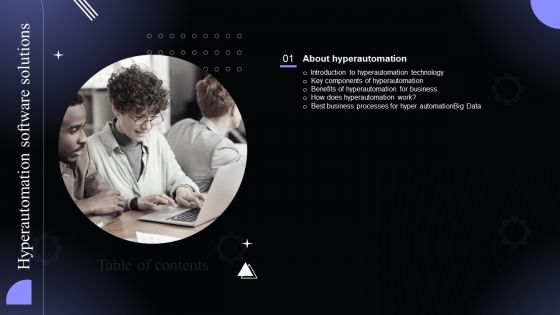 Table Of Contents Hyperautomation Software Solutions Themes PDF