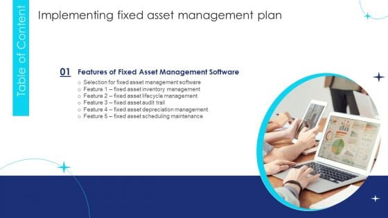 Table Of Contents Implementing Fixed Asset Management Plan Ppt Inspiration Graphics Template PDF