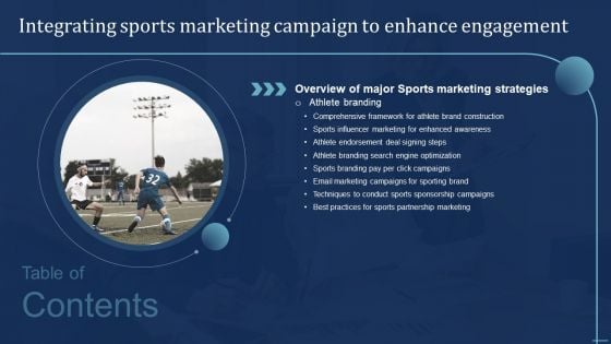 Table Of Contents Integrating Sports Marketing Campaign To Enhance Engagement Information PDF Table Of Contents Integrating Sports Marketing Campaign To Enhance Engagement Information PDF