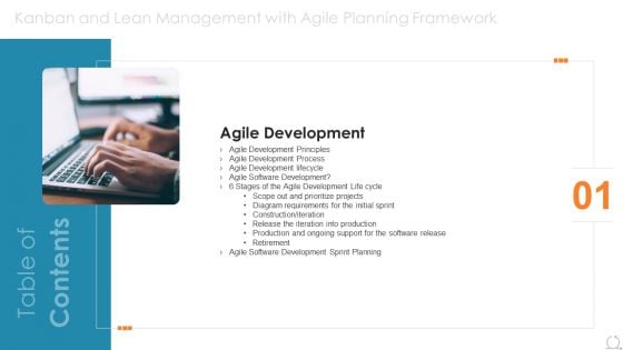 Table Of Contents Kanban And Lean Management With Agile Planning Framework Designs PDF