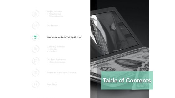 Table Of Contents Marketing Ppt PowerPoint Presentation Slides Display