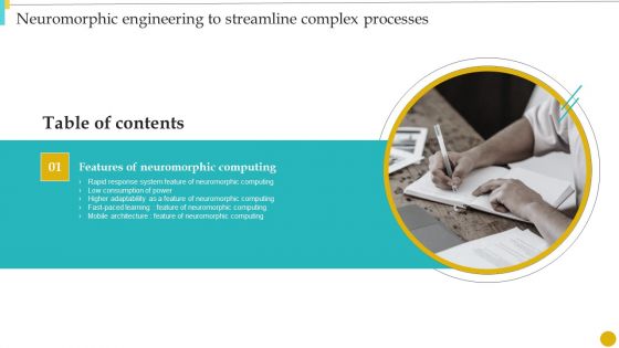 Table Of Contents Neuromorphic Engineering To Streamline Complex Processes Low Mockup PDF Table Of Contents Neuromorphic Engineering To Streamline Complex Processes Low Mockup PDF