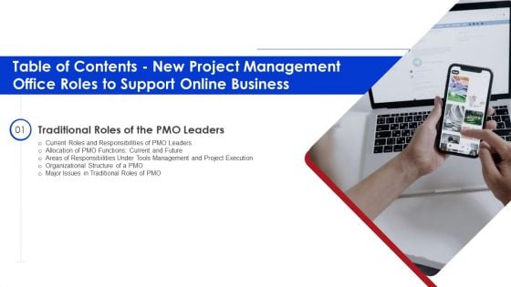 Table Of Contents New Project Management Office Roles To Support Online Business Information PDF