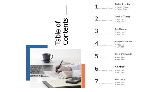 Table Of Contents Offerings Ppt Powerpoint Presentation Styles Elements