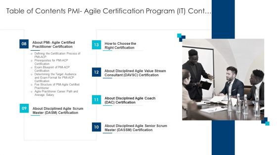 Table Of Contents PMI Agile Certification Program IT Cont Download PDF