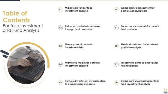 Table Of Contents Portfolio Investment And Fund Analysis Structure PDF