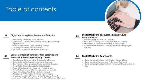 Table Of Contents Ppt Ideas Gridlines PDF