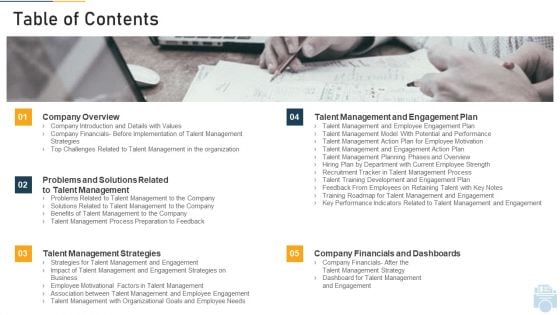 Table Of Contents Ppt Portfolio Summary PDF Table Of Contents Ppt Portfolio Summary PDF