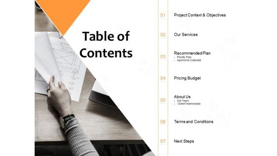 Table Of Contents Ppt PowerPoint Presentation Ideas Example Introduction