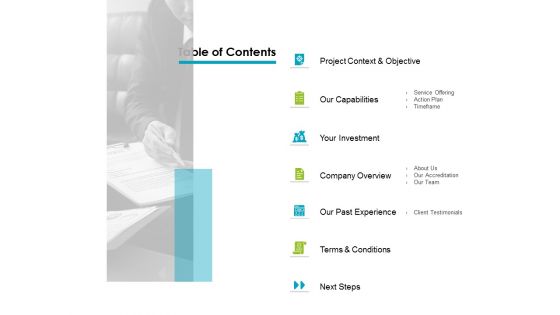 Table Of Contents Ppt PowerPoint Presentation Ideas Information