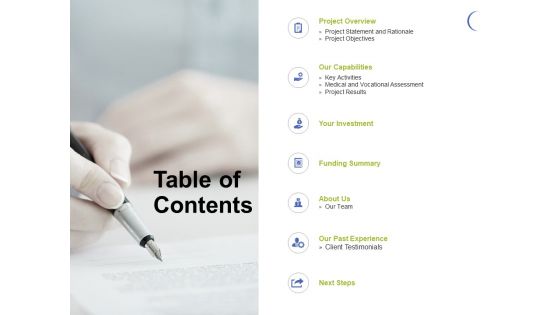 Table Of Contents Ppt PowerPoint Presentation Layouts Example Introduction