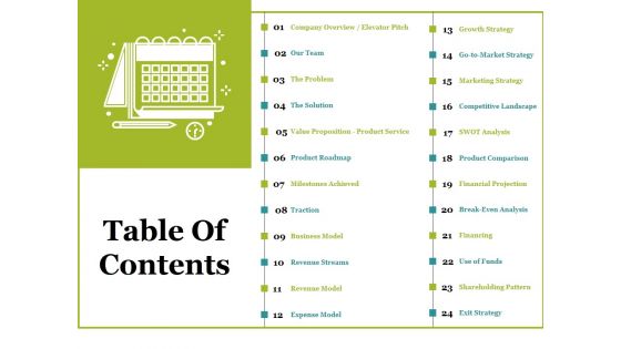 Table Of Contents Ppt PowerPoint Presentation Layouts Shapes