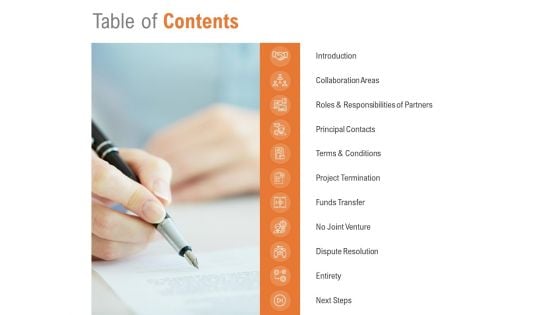 Table Of Contents Ppt PowerPoint Presentation Show