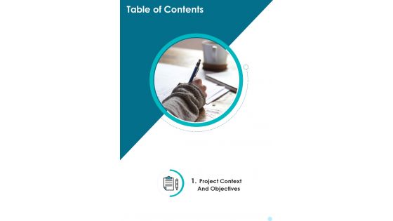 Table Of Contents Proposal For Hospitality Work Order One Pager Sample Example Document Table Of Contents Proposal For Hospitality Work Order One Pager Sample Example Document