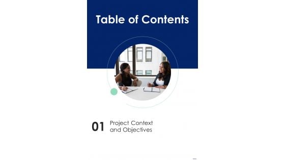 Table Of Contents Proposal For Information Processing Facility Services One Pager Sample Example Document Table Of Contents Proposal For Information Processing Facility Services One Pager Sample Example Document