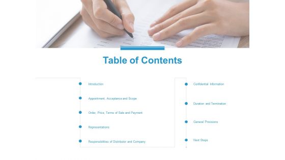 Table Of Contents Representations Ppt PowerPoint Presentation Styles Maker