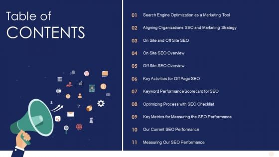 Table Of Contents SEO Marketing Strategy For B2B And B2C Structure PDF