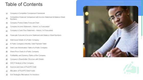 Table Of Contents Sales Ppt Professional Styles PDF