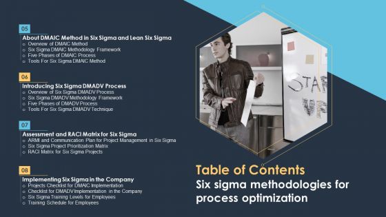 Table Of Contents Six Sigma Methodologies For Process Optimization Portrait PDF