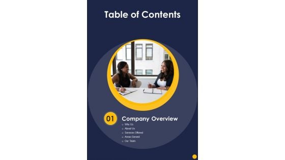 Table Of Contents Statistical Evaluation Of Research Discovery Proposal One Pager Sample Example Document Table Of Contents Statistical Evaluation Of Research Discovery Proposal One Pager Sample Example Document