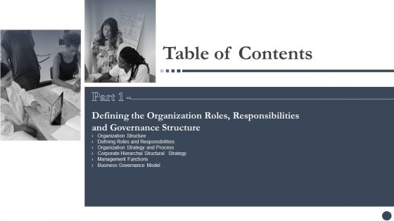 Table Of Contents Strategic Playbook For Enterprise Administration Functions Template PDF Table Of Contents Strategic Playbook For Enterprise Administration Functions Template PDF