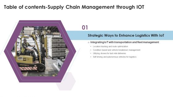 Table Of Contents Supply Chain Management Through IOT Information PDF