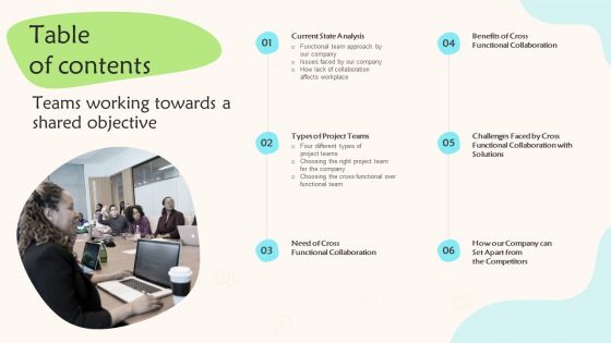 Table Of Contents Teams Working Towards A Shared Objective Clipart PDF Table Of Contents Teams Working Towards A Shared Objective Clipart PDF