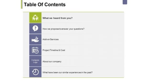 Table Of Contents Template 1 Ppt PowerPoint Presentation Outline Graphics