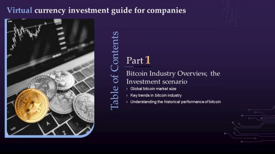 Table Of Contents Virtual Currency Investment Guide For Companies Designs PDF