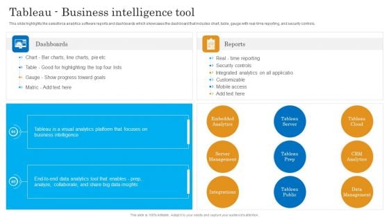 Tableau Business Intelligence Tool Salesforce Business Profile Diagrams PDF