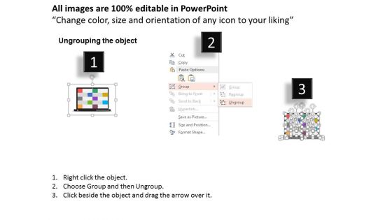 Tablet With Business And Technology Icons Powerpoint Template