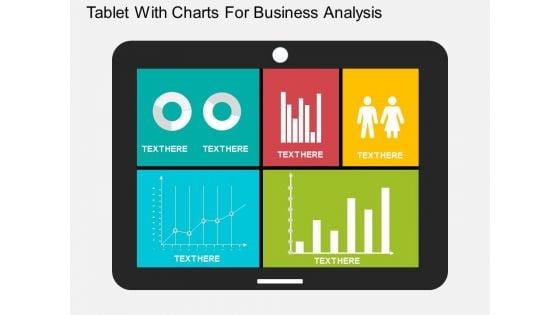 Tablet With Charts For Business Analysis Powerpoint Templates