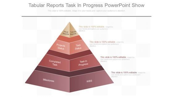 Tabular Reports Task In Progress Powerpoint Show