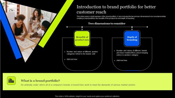 Tactical Approach To Enhance Brand Portfolio Introduction To Brand Portfolio For Better Customer Themes PDF