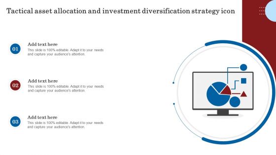 Tactical Asset Allocation And Investment Diversification Strategy Icon Download PDF