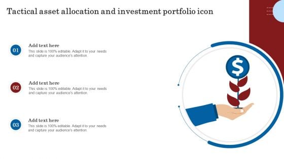 Tactical Asset Allocation And Investment Portfolio Icon Brochure PDF