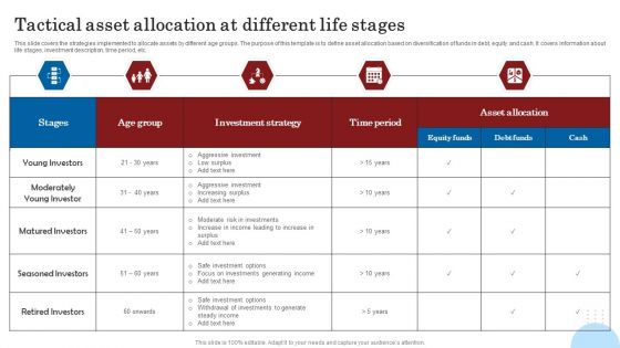 Tactical Asset Allocation At Different Life Stages Template PDF